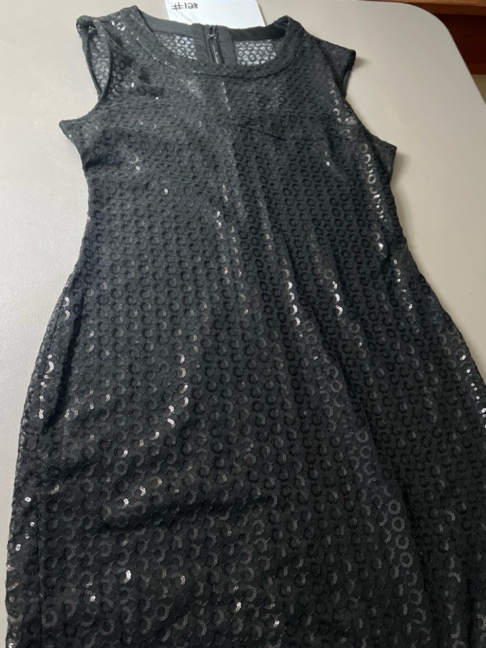 Express Black Sequin Cap-Sleeve Party Dress